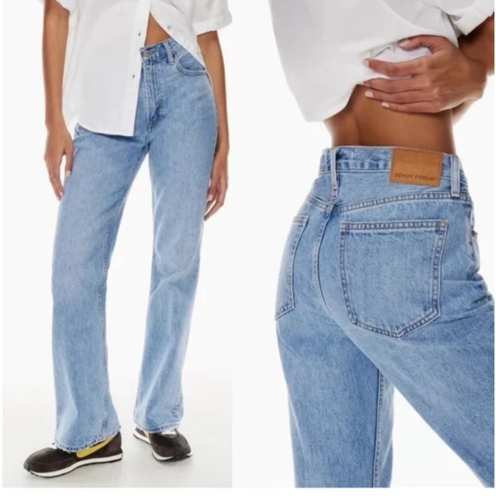 Denim Forum Women's the marianne mid loose flare jeans size 32L